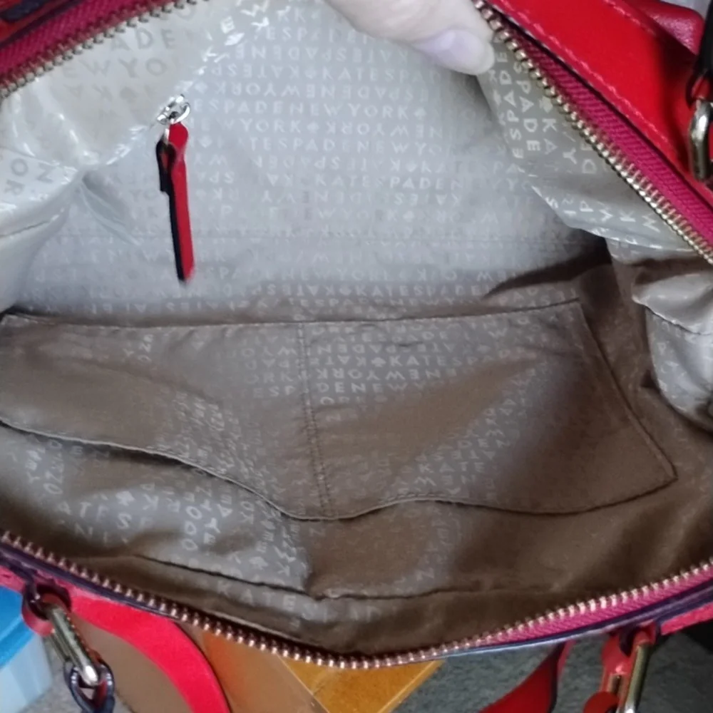 Kate Spade Red Leather Satchel - Picture 6 of 13